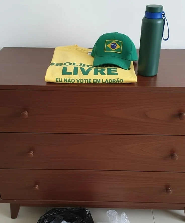 Cliente com o kit Patriota em casa